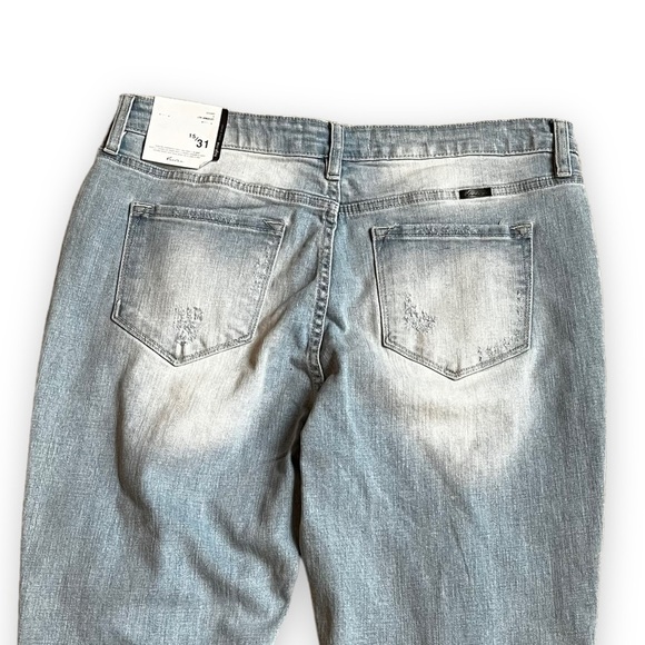 NEW Kancan Jeans Light Wash Lola High Rise Ankle Skinny Distressed 15/31 - Picture 6 of 11